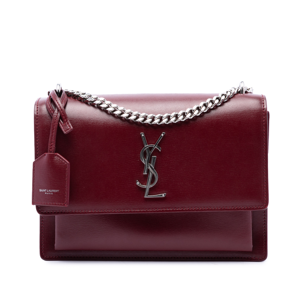 Pre-Loved Saint Laurent Medium Calfskin Monogram Sunset Crossbody